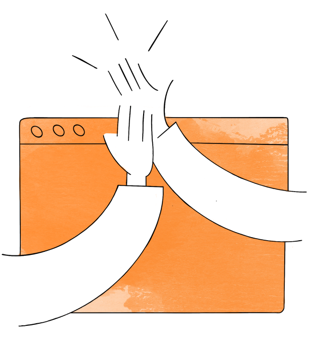 Meeting virtually illustration
